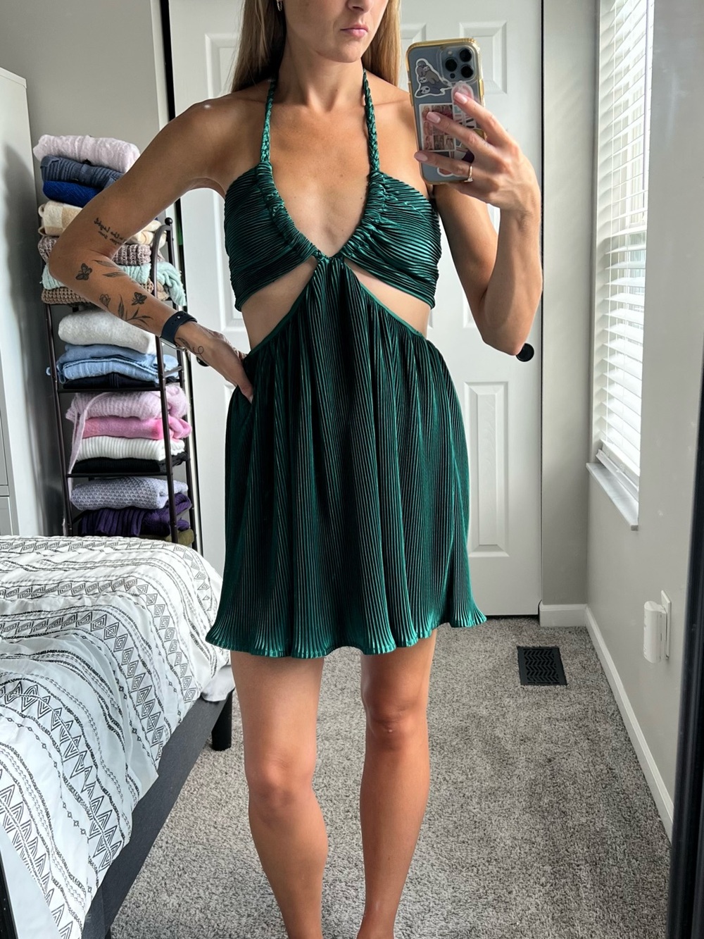 12th Tribe Halter Mini Dress